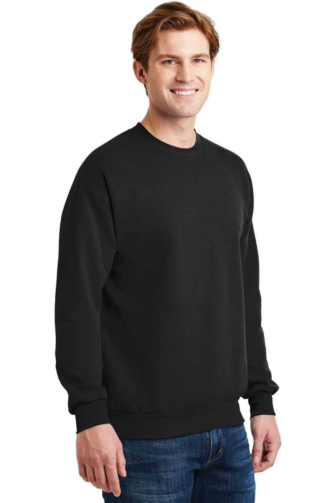 Hanes P160 Ecosmart Crewneck Sweatshirt - Black