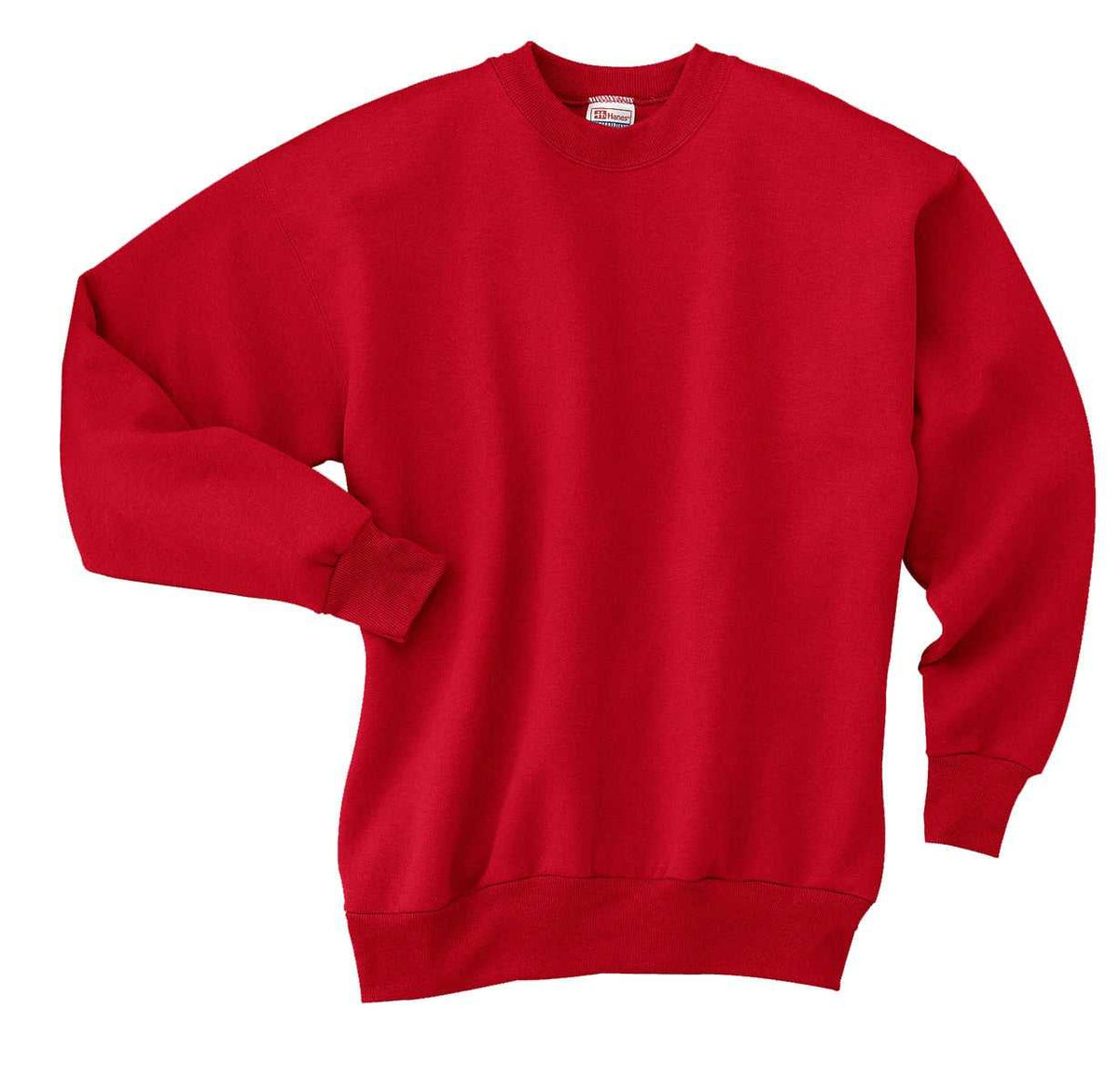 Hanes P160 Ecosmart Crewneck Sweatshirt - Deep Red - HIT a Double