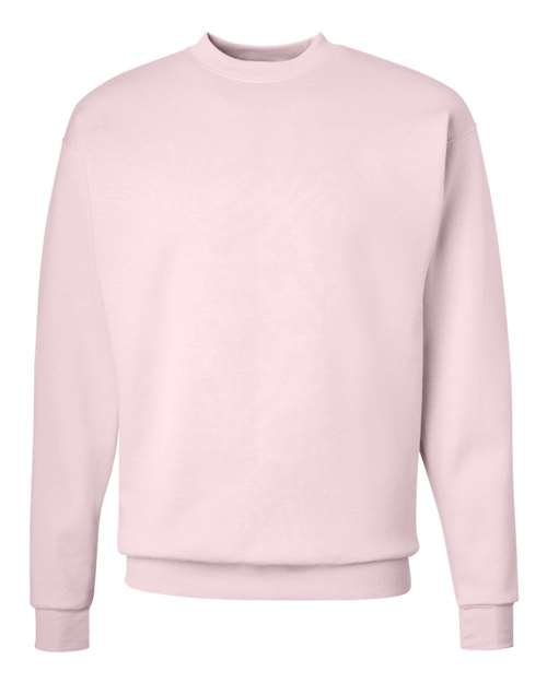 Hanes P160 Ecosmart Crewneck Sweatshirt - Pale Pink - HIT a Double