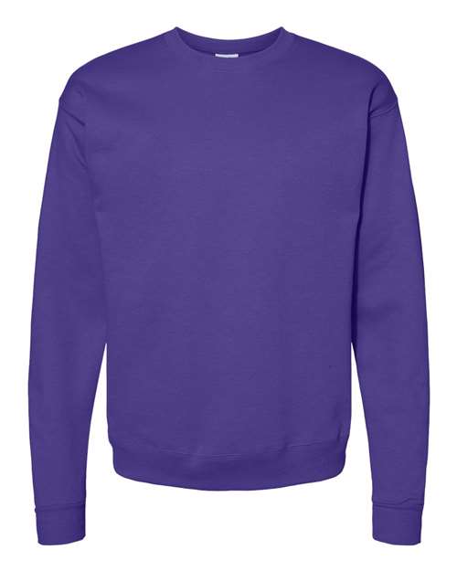 Hanes P160 Ecosmart Crewneck Sweatshirt - Purple - HIT a Double