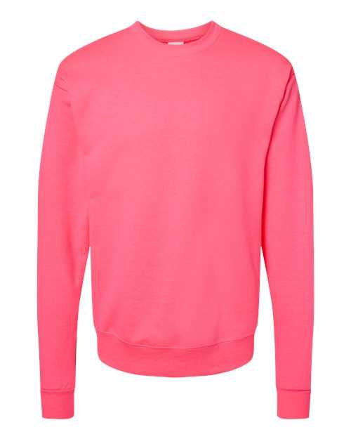 Hanes P160 Ecosmart Crewneck Sweatshirt - Safety Pink - HIT a Double