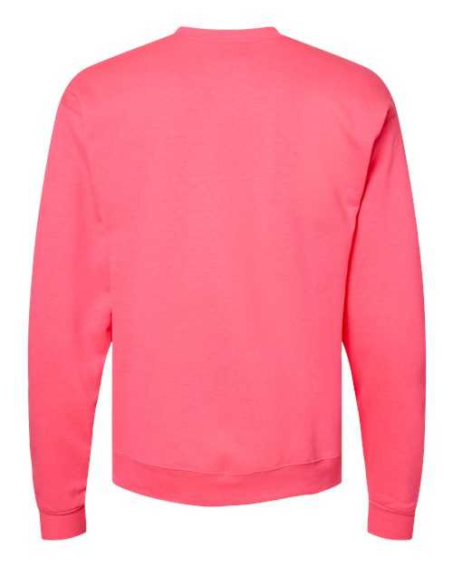 Hanes P160 Ecosmart Crewneck Sweatshirt - Safety Pink - HIT a Double