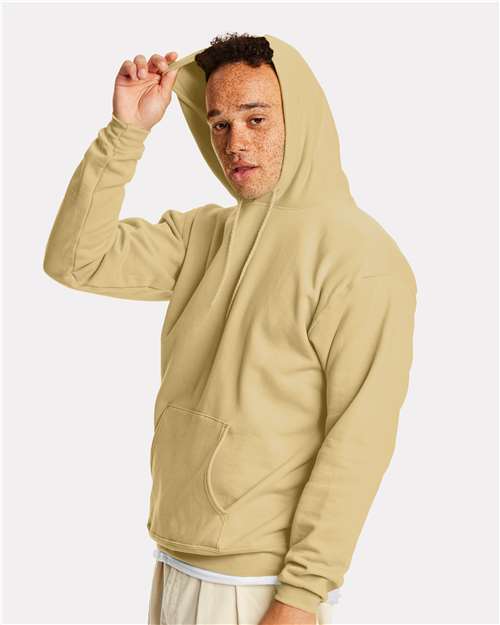 Hanes P170 Ecosmart Hooded Sweatshirt - Athletic Gold&quot; - &quot;HIT a Double