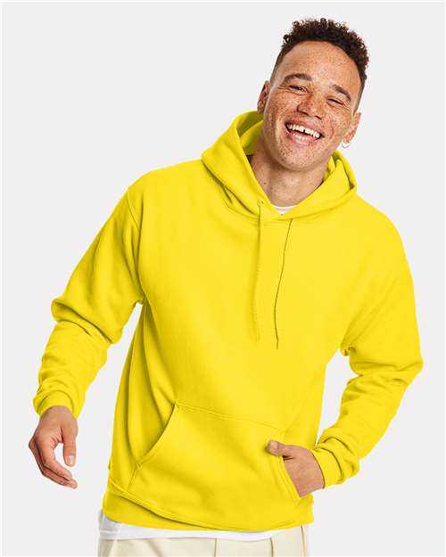 Hanes P170 Ecosmart Hooded Sweatshirt - Athletic Yellow&quot; - &quot;HIT a Double