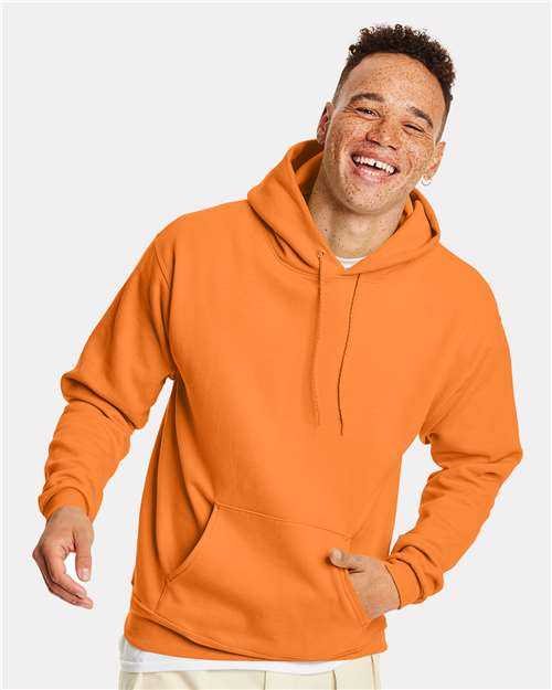 Hanes P170 Ecosmart Hooded Sweatshirt - Tennessee Orange" - "HIT a Double