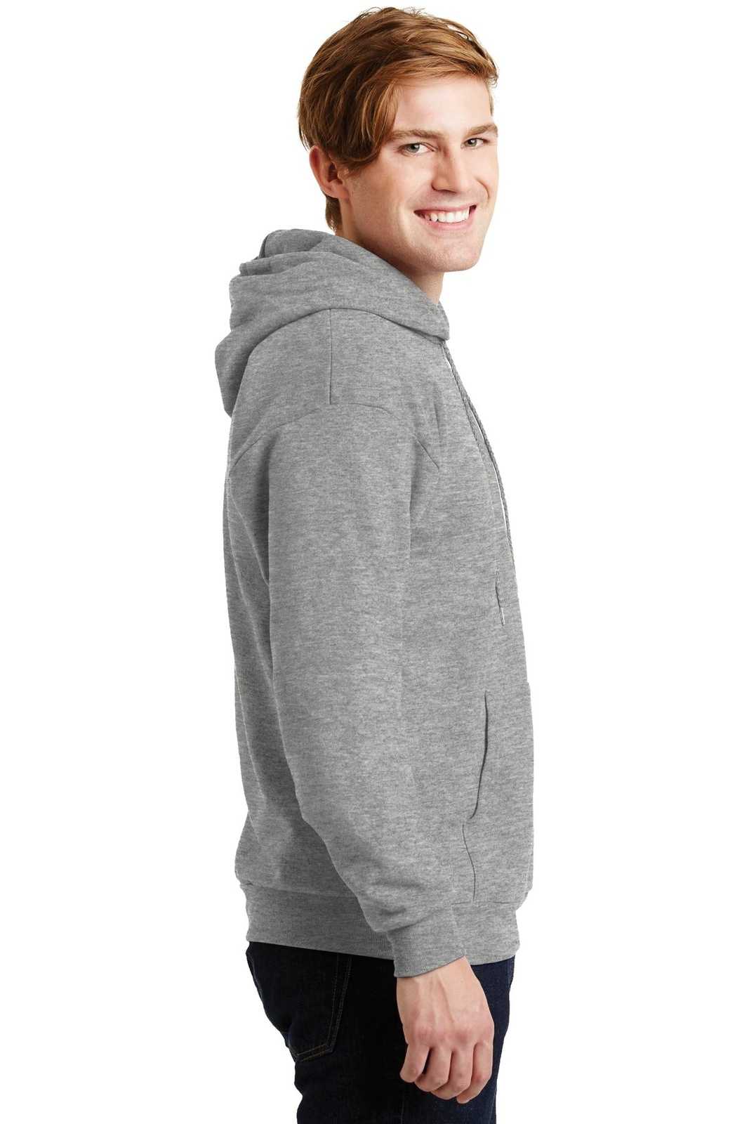 Hanes P170 Ecosmart Pullover Hooded Sweatshirt - Light Steel - HIT a Double