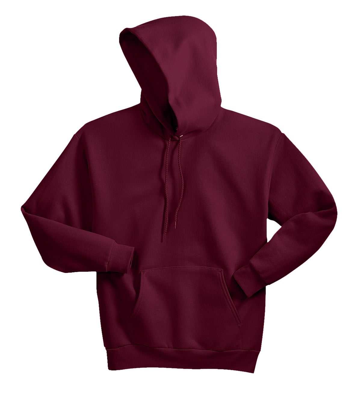Hanes P170 Ecosmart Pullover Hooded Sweatshirt - Maroon - HIT a Double