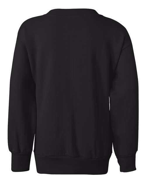 Hanes P360 Ecosmart Youth Crewneck Sweatshirt - Black - HIT a Double