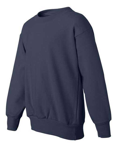 Hanes P360 Ecosmart Youth Crewneck Sweatshirt - Navy - HIT a Double