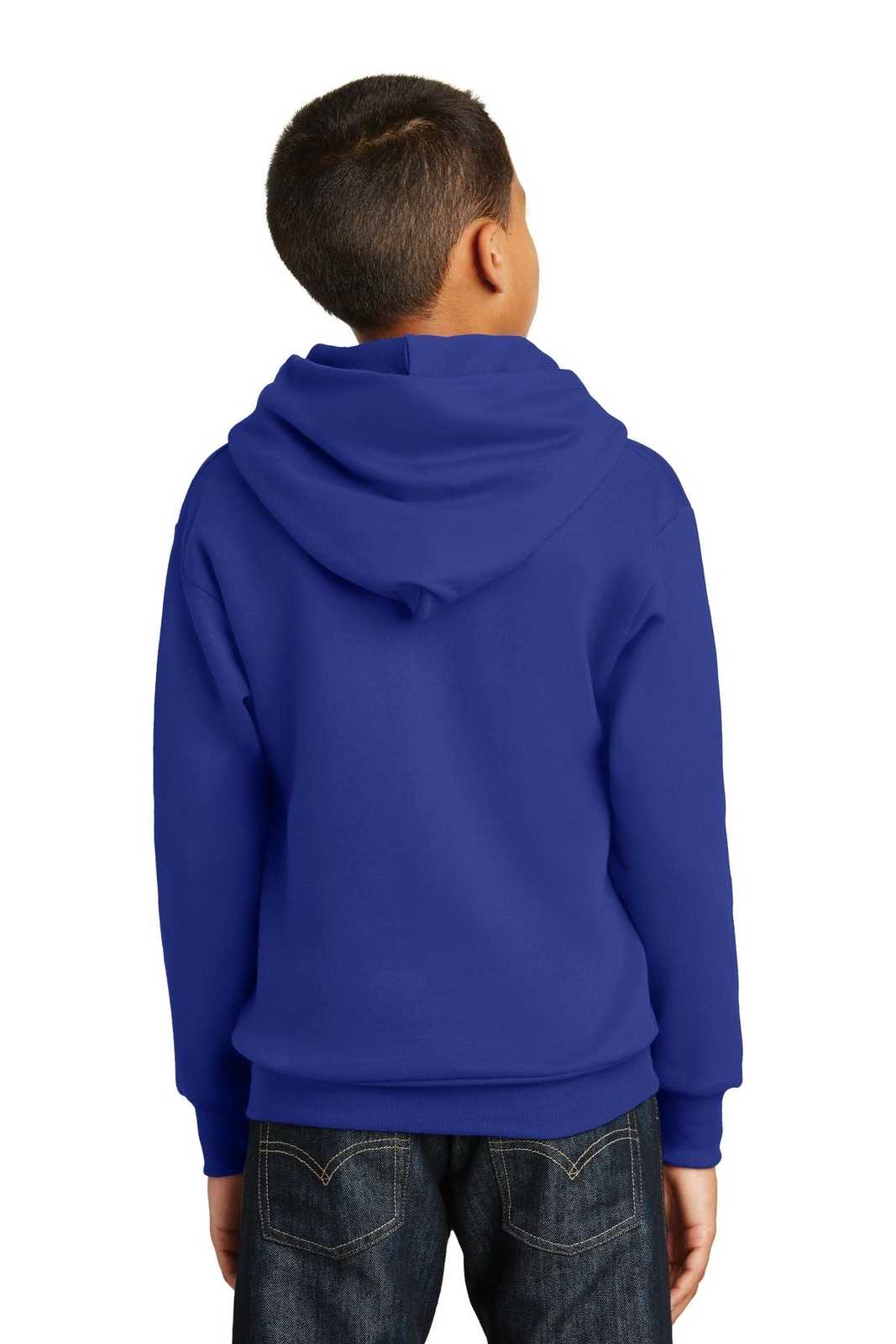 Hanes P470 Youth Ecosmart Pullover Hooded Sweatshirt - Deep Royal - HIT a Double - 2