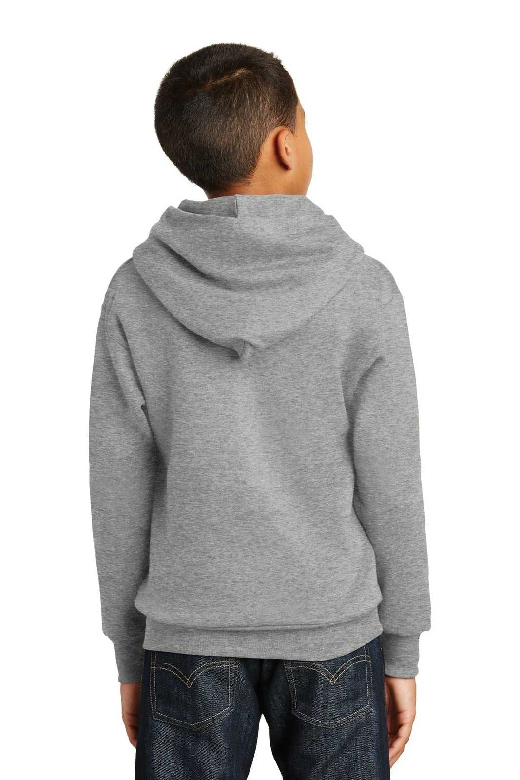 Hanes P470 Youth Ecosmart Pullover Hooded Sweatshirt - Light Steel - HIT a Double