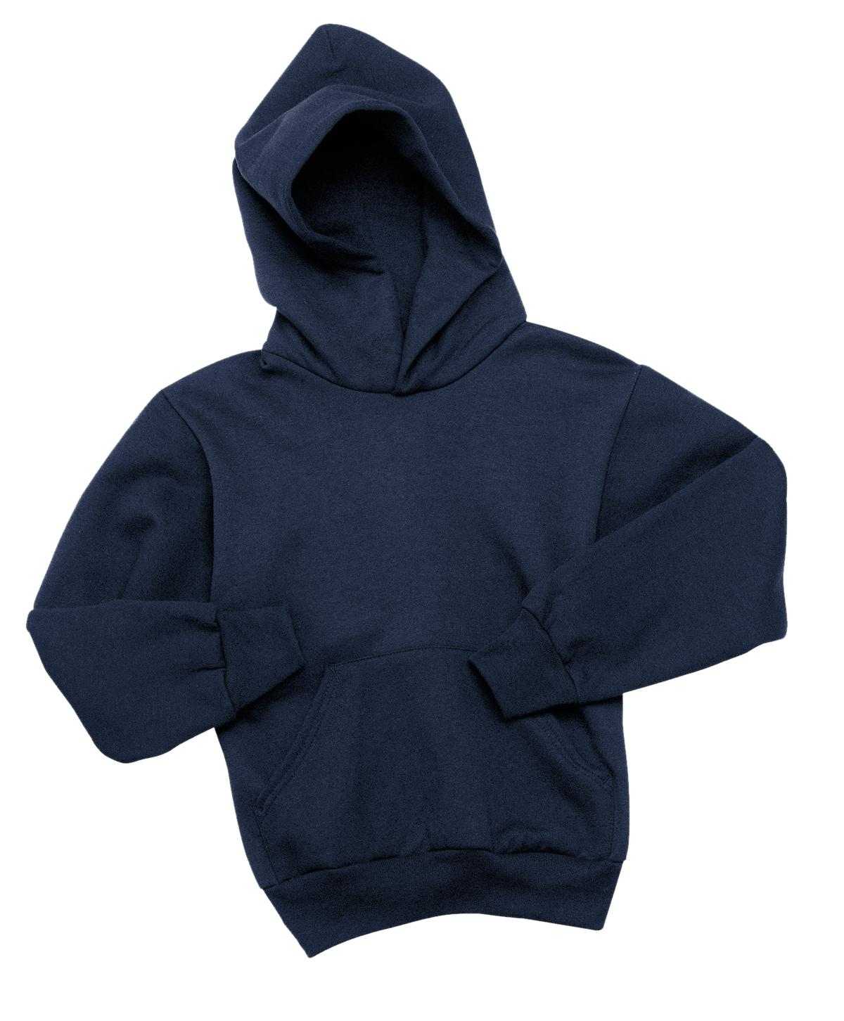 Hanes P470 Youth Ecosmart Pullover Hooded Sweatshirt - Navy - HIT a Double