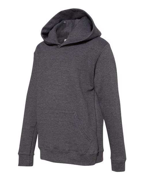 Hanes P473 Ecosmart Youth Hooded Sweatshirt - Charcoal Heather - HIT a Double