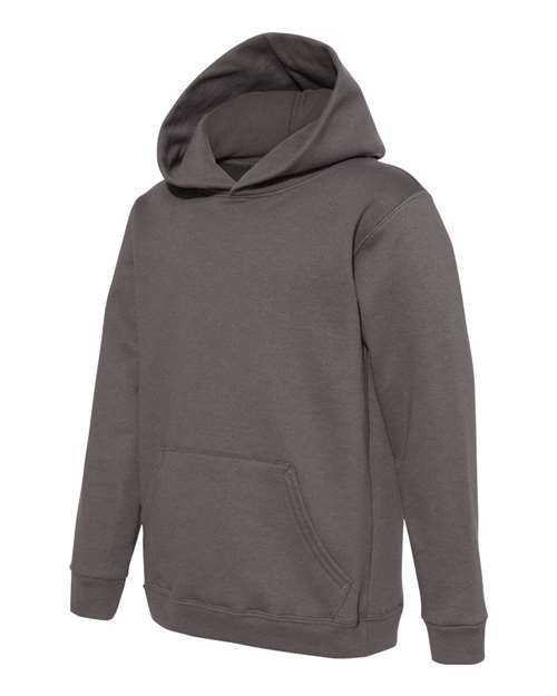 Hanes P473 Ecosmart Youth Hooded Sweatshirt - Smoke Grey - HIT a Double