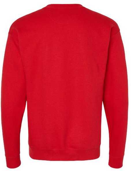 Hanes RS160 Perfect Fleece Crewneck Sweatshirt - Athletic Red&quot; - &quot;HIT a Double