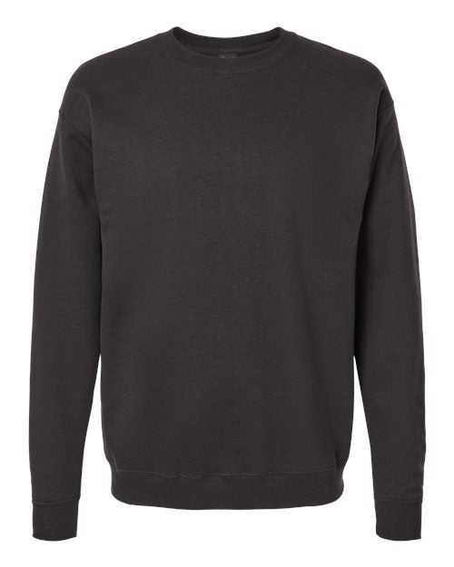 Hanes RS160 Perfect Fleece Crewneck Sweatshirt - Black - HIT a Double
