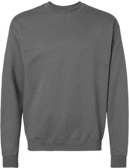 Hanes RS160 Perfect Fleece Crewneck Sweatshirt - Smoke Gray" - "HIT a Double