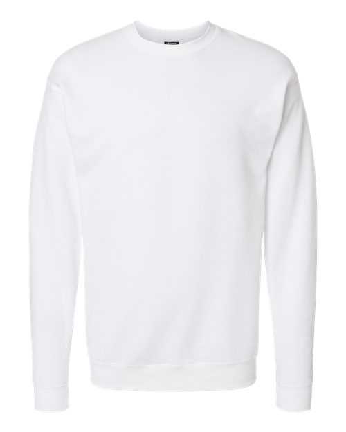 Hanes RS160 Perfect Fleece Crewneck Sweatshirt - White - HIT a Double