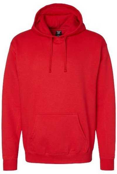 Hanes RS170 Perfect Fleece Hooded Sweatshirt - Athletic Red" - "HIT a Double