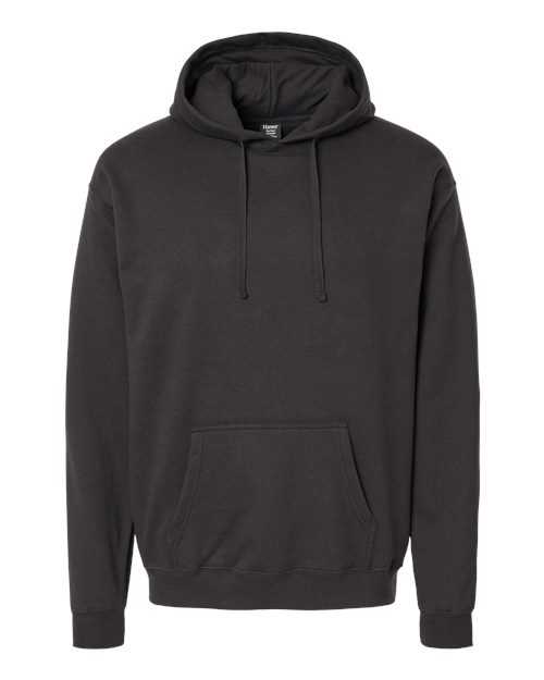 Hanes RS170 Perfect Fleece Hooded Sweatshirt - Black - HIT a Double