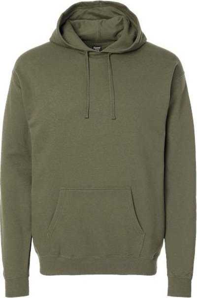 Hanes RS170 Perfect Fleece Hooded Sweatshirt - Fatigue Green - HIT a Double - 1
