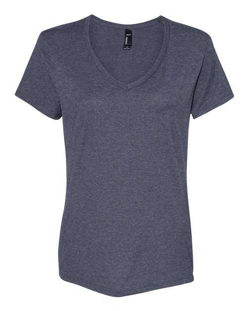 Hanes S04V Perfect-T Womens V-Neck T-Shirt - Charcoal Heather - HIT a Double