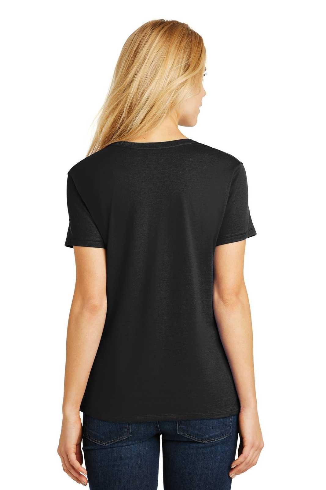 Hanes SL04 Ladies Nano-T Cotton T-Shirt - Black - HIT a Double