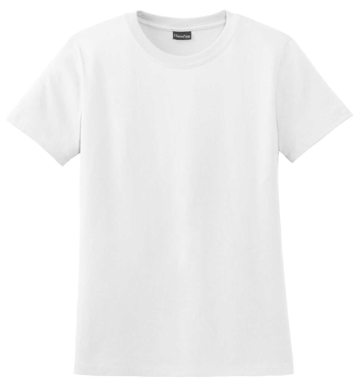Hanes SL04 Ladies Nano-T Cotton T-Shirt - White - HIT a Double