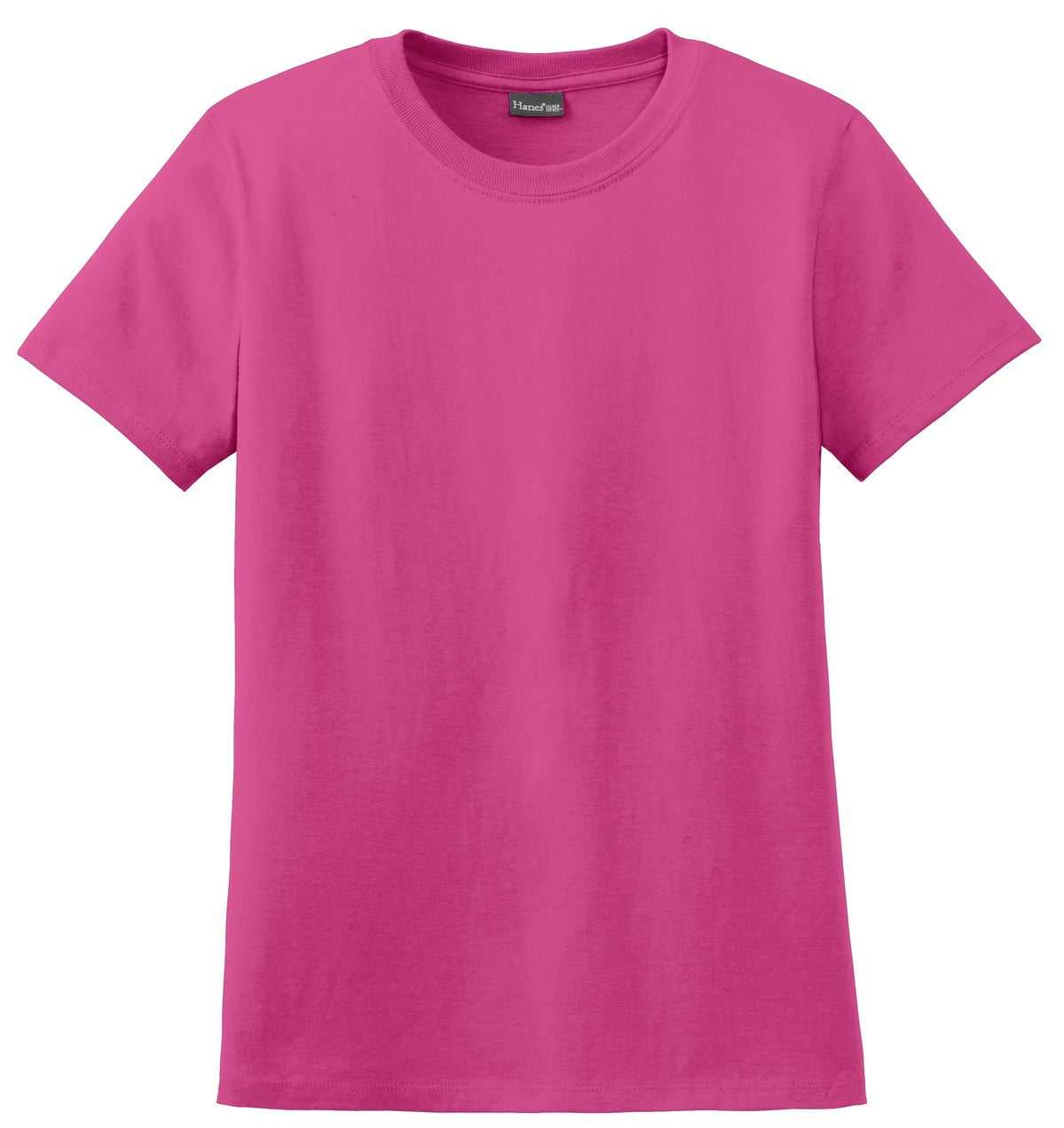 Hanes SL04 Ladies Nano-T Cotton T-Shirt - Wow Pink - HIT a Double