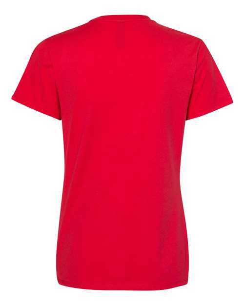 Hanes SL04 Perfect-T Womens Short Sleeve T-Shirt - Athletic Red - HIT a Double