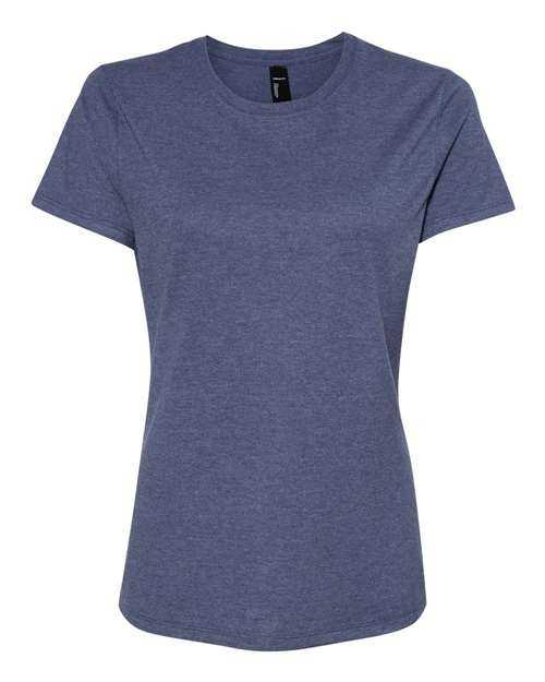 Hanes SL04 Perfect-T Womens Short Sleeve T-Shirt - Heather Navy - HIT a Double