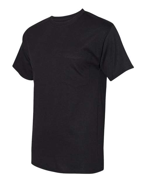 Hanes W110 Workwear Short Sleeve Pocket T-Shirt - Black - HIT a Double