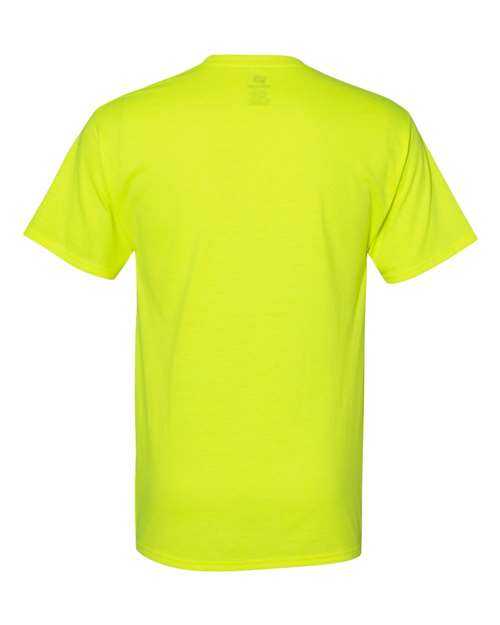 Hanes W110 Workwear Short Sleeve Pocket T-Shirt - Safety Green - HIT a Double