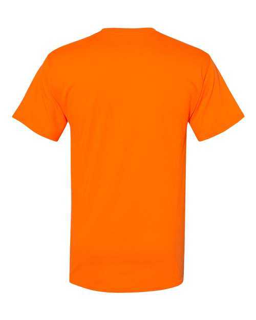 Hanes W110 Workwear Short Sleeve Pocket T-Shirt - Safety Orange - HIT a Double