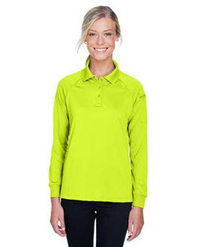 Harriton M211LW Ladies&#39; Advantage Snag Protection Plus Long-Sleeve Tactical Polo - Safety Yellow - HIT a Double