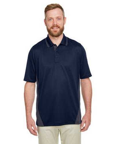 Harriton M386T Men's Tall Flash Snag Protection Plus Il Colorblock Polo - Dark Navy Dark Charcoal - HIT a Double