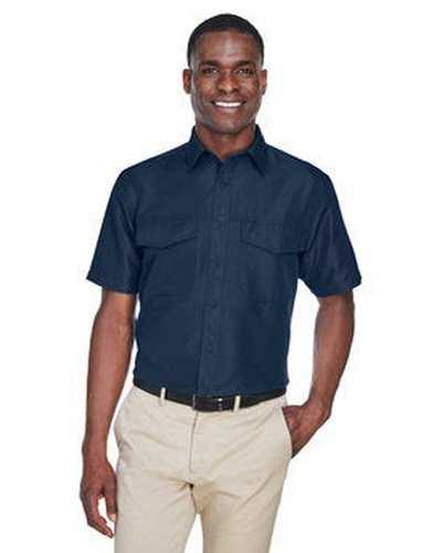 Harriton M580 Men's Key West Short-Sleeve Performance Staff Shirt - Navy - HIT a Double