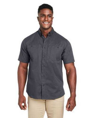 Harriton M585 Men&#39;s Advantage Il Short-Sleeve Work Shirt - Dark Charcoal - HIT a Double