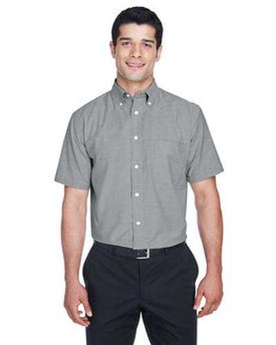 Harriton M600S Men's Short-Sleeve Oxford with Stain-Release - Oxfordark Grayay - HIT a Double