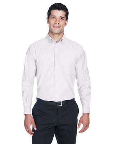 Harriton M600 Men&#39;s Long-Sleeve Oxford with Stain-Release - White - HIT a Double