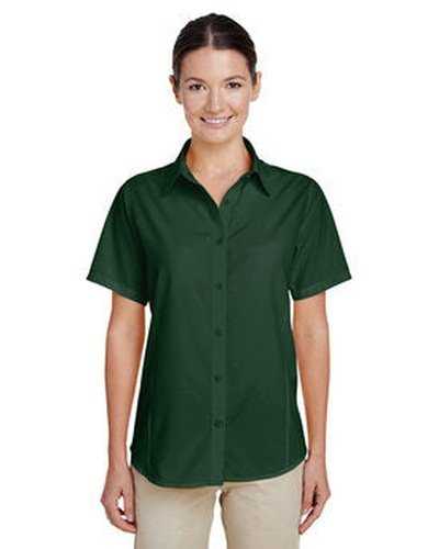 Harriton M610SW Ladies&#39; Paradise Short-Sleeve Performance Shirt - Palm Green - HIT a Double
