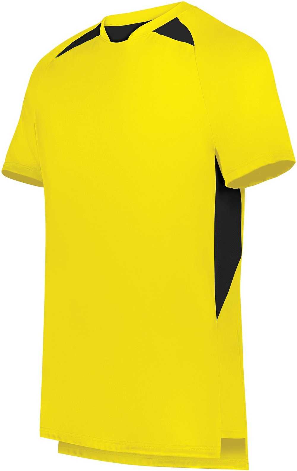 High Five 322991 Youth Hawk Evolution Soccer Jesey - Power Yellow Black - HIT a Double