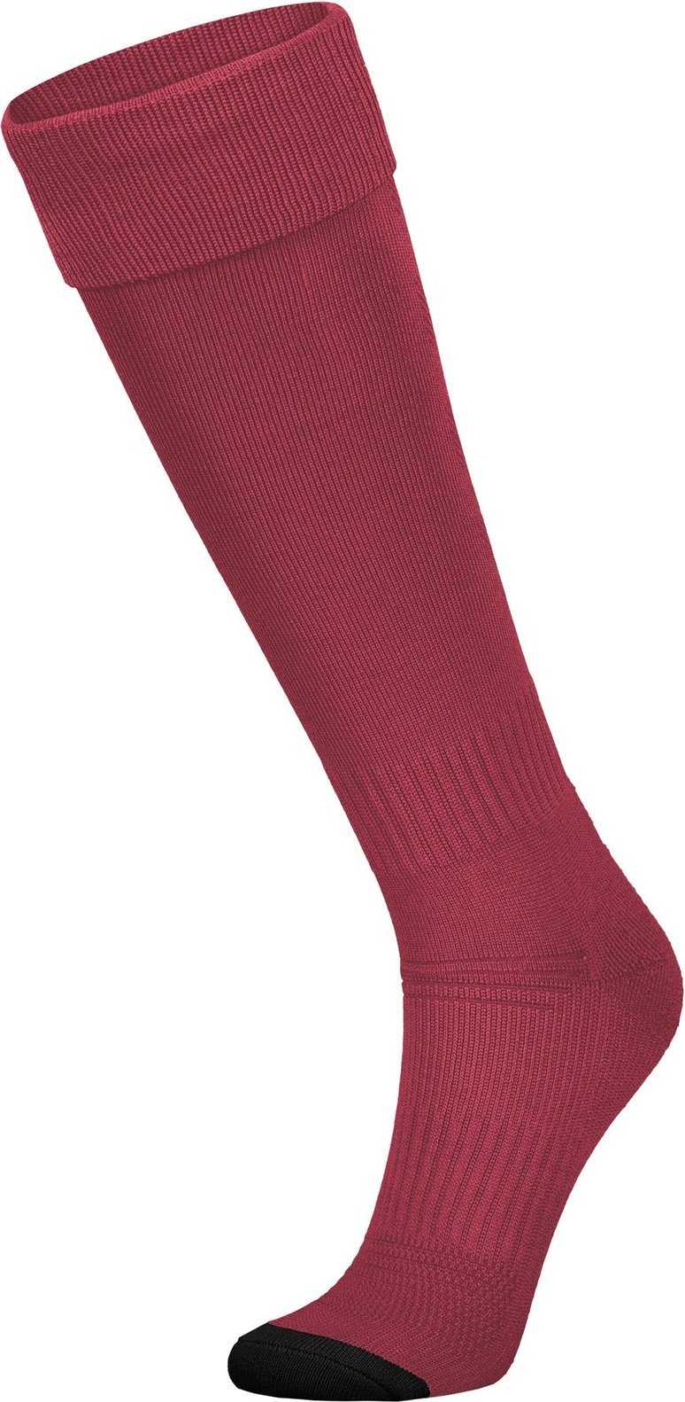 High Five 329130 Impact+ Chill Soccer Socks - Maroon Black - HIT a Double