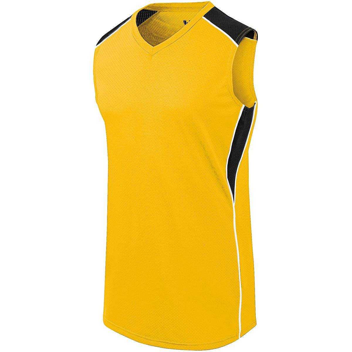 High Five 312163 Girls Dynamite Jersey - Athletic Gold Black White - HIT a Double