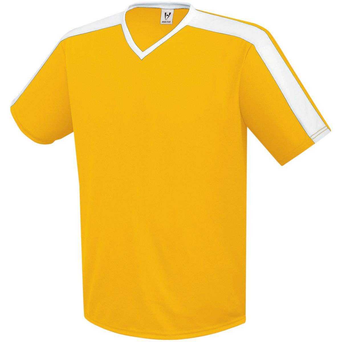 High Five 322730 Genesis Jersey Adult - Athletic Gold White - HIT a Double