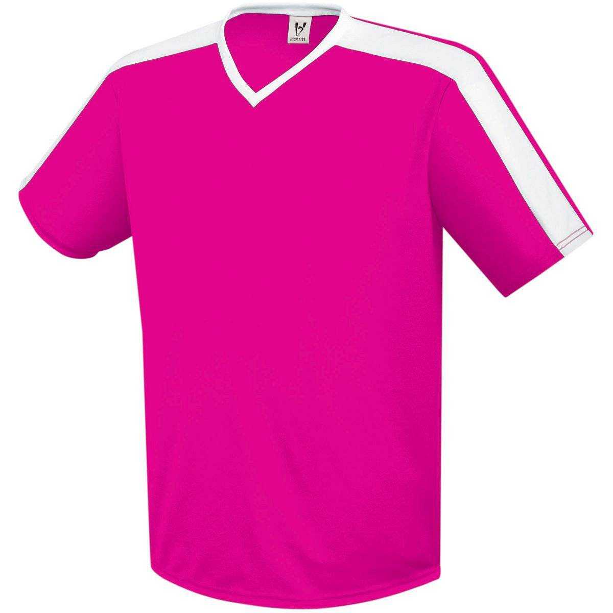 High Five 322730 Genesis Jersey Adult - Raspberry White - HIT a Double