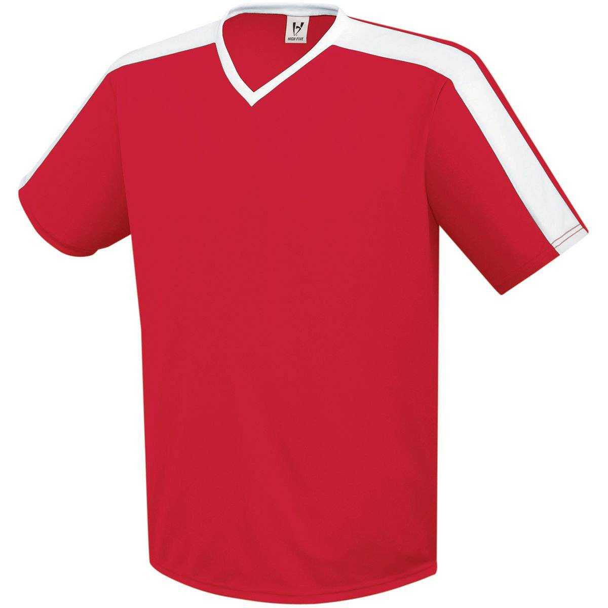 High Five 322730 Genesis Jersey Adult - Scarlet White - HIT a Double