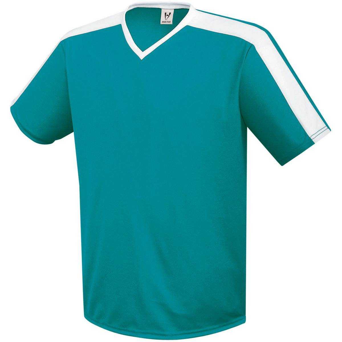 High Five 322730 Genesis Jersey Adult - Teal White - HIT a Double
