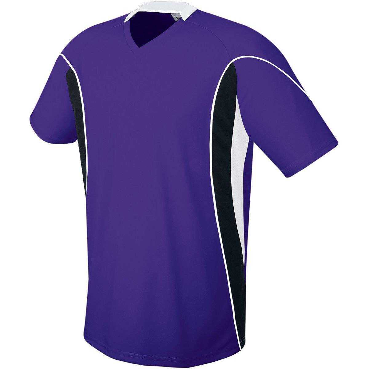 High Five 322740 Helix Soccer Jersey Adult - Purple Black White - HIT a Double