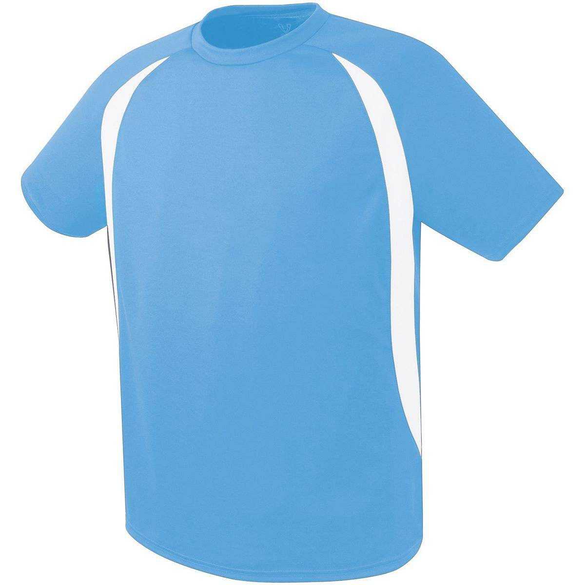 High Five 322780 Liberty Soccer Jersey Adult - Columbia Blue White - HIT a Double